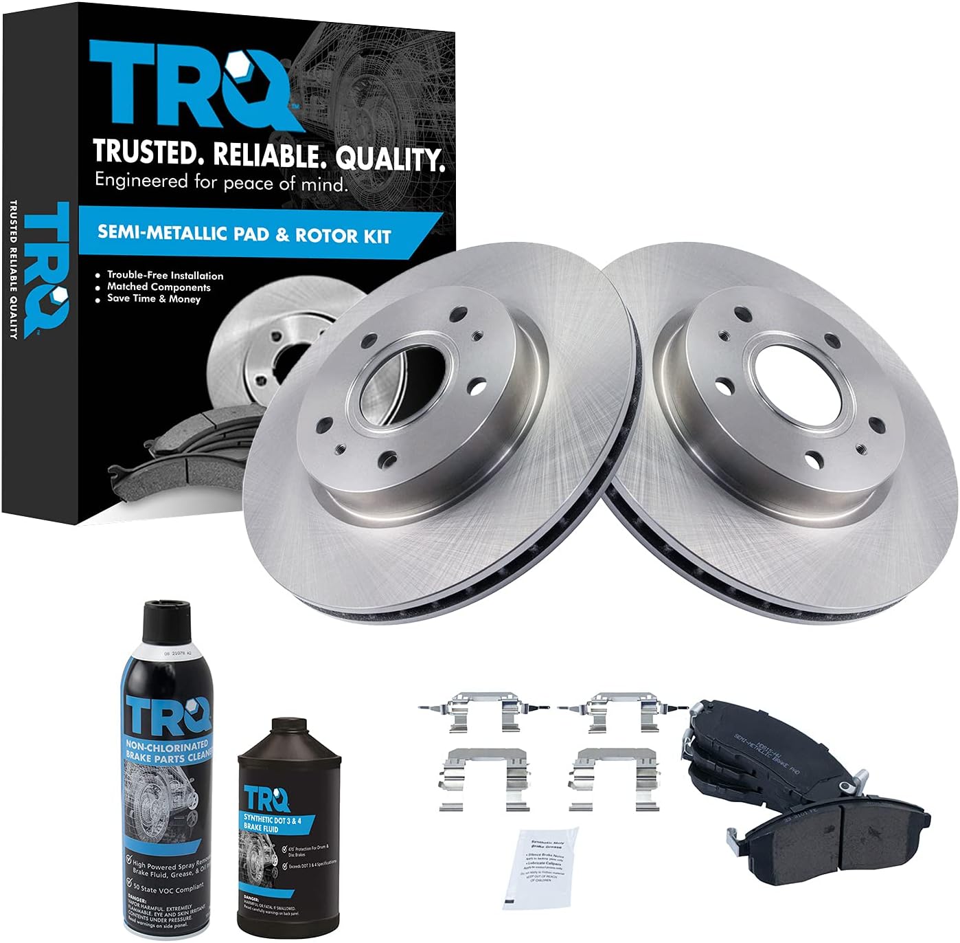 TRQ Front Brake Pad & Rotor Kit for 2007-2013 Suzuki SX4
