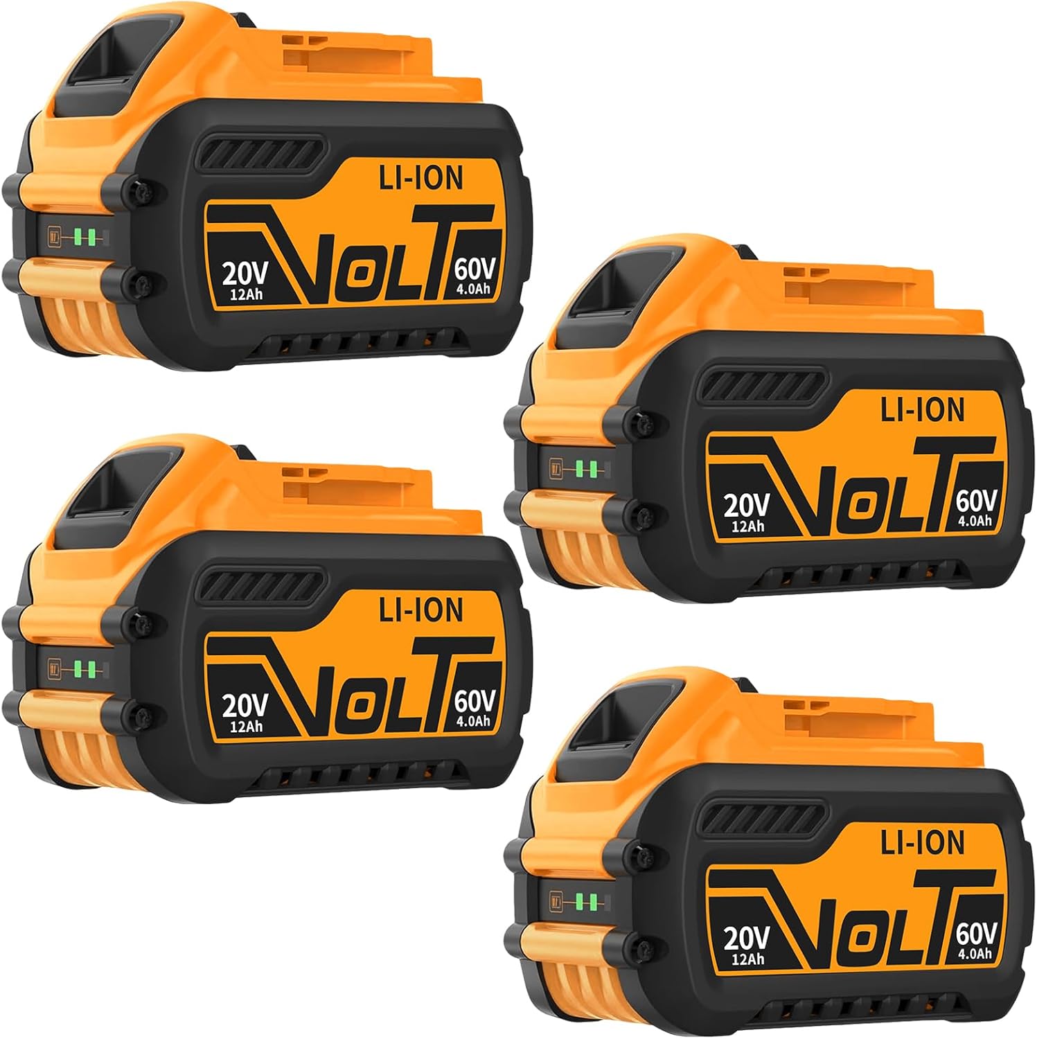 4X 12.0Ah/4.0Ah Replacement for Dewalt 60V Flex-Volt Battery