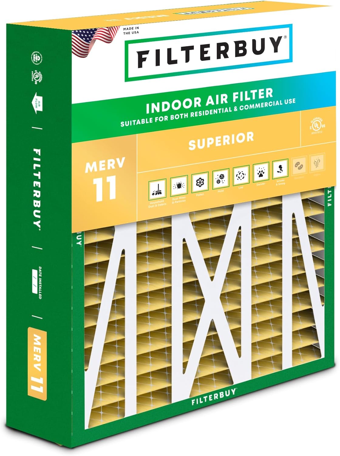 Filterbuy 17.5x21x5 Air Filter for Superior Pet Defense