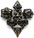 DND Dice Metal Hollow Polyhedral Set - Eye-Catching Octopus Design
