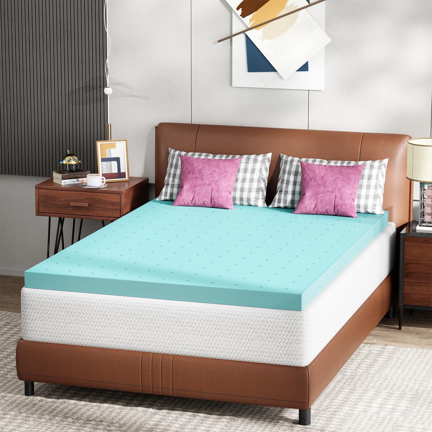 PayLessHere 6 inch Full Mattress with Gel Memory Foam Topper Set
