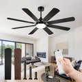 62 in Ceiling Fan with Light - Quiet DC Motor & Remote