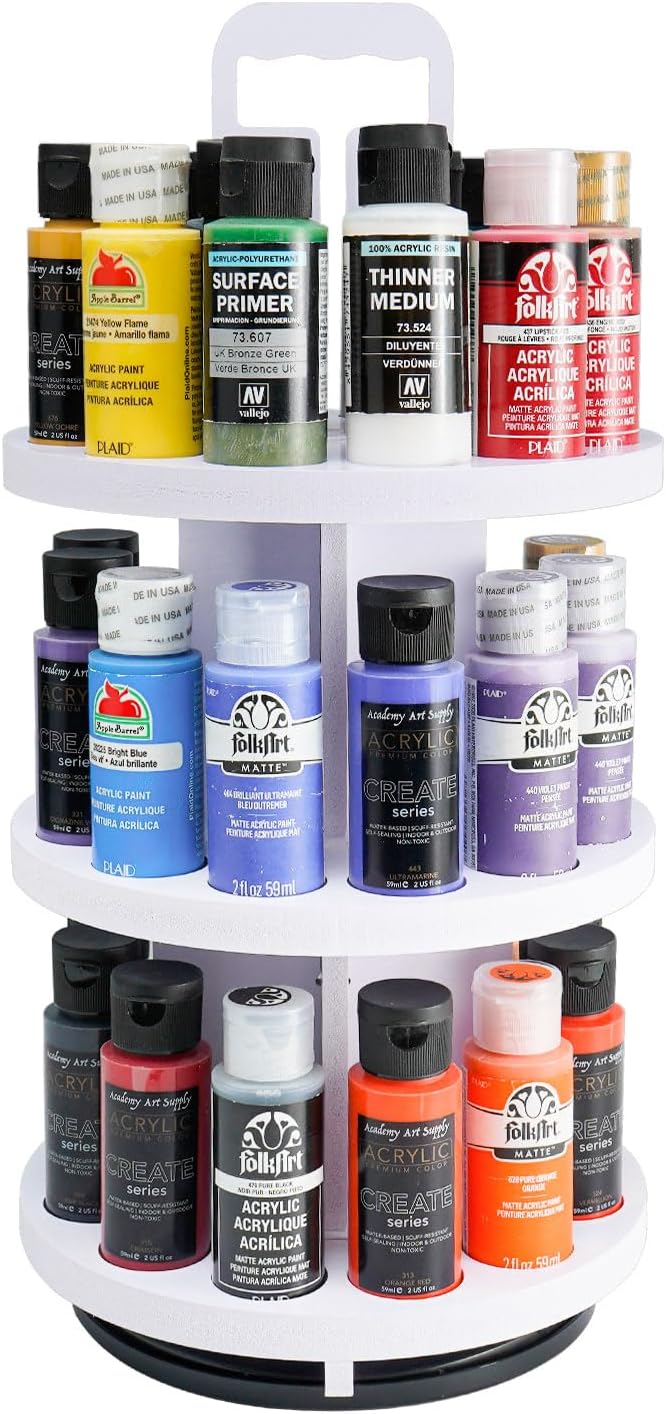 Spinning Paint Storage Tower for 40 Bottles