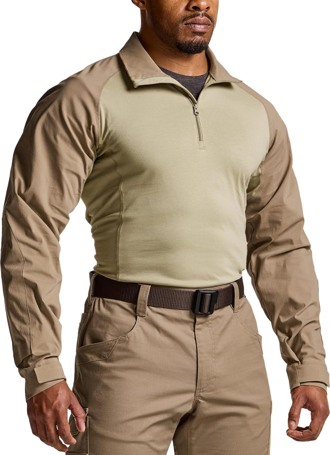 CQR Men's Tactical Combat Shirt with Pockets for Outdoor Use