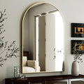 Arched Wall Mirror 24ftx36ft Gold Metal Frame - Vanity Mirror