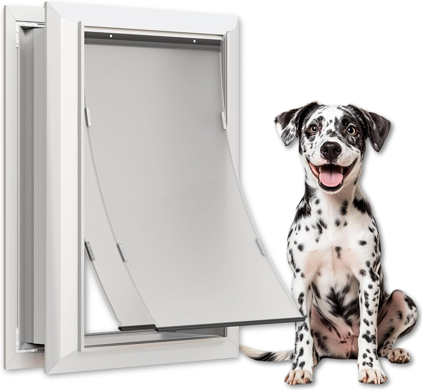 Large Dog Door for Exterior Doors - Heavy Duty Double Flap