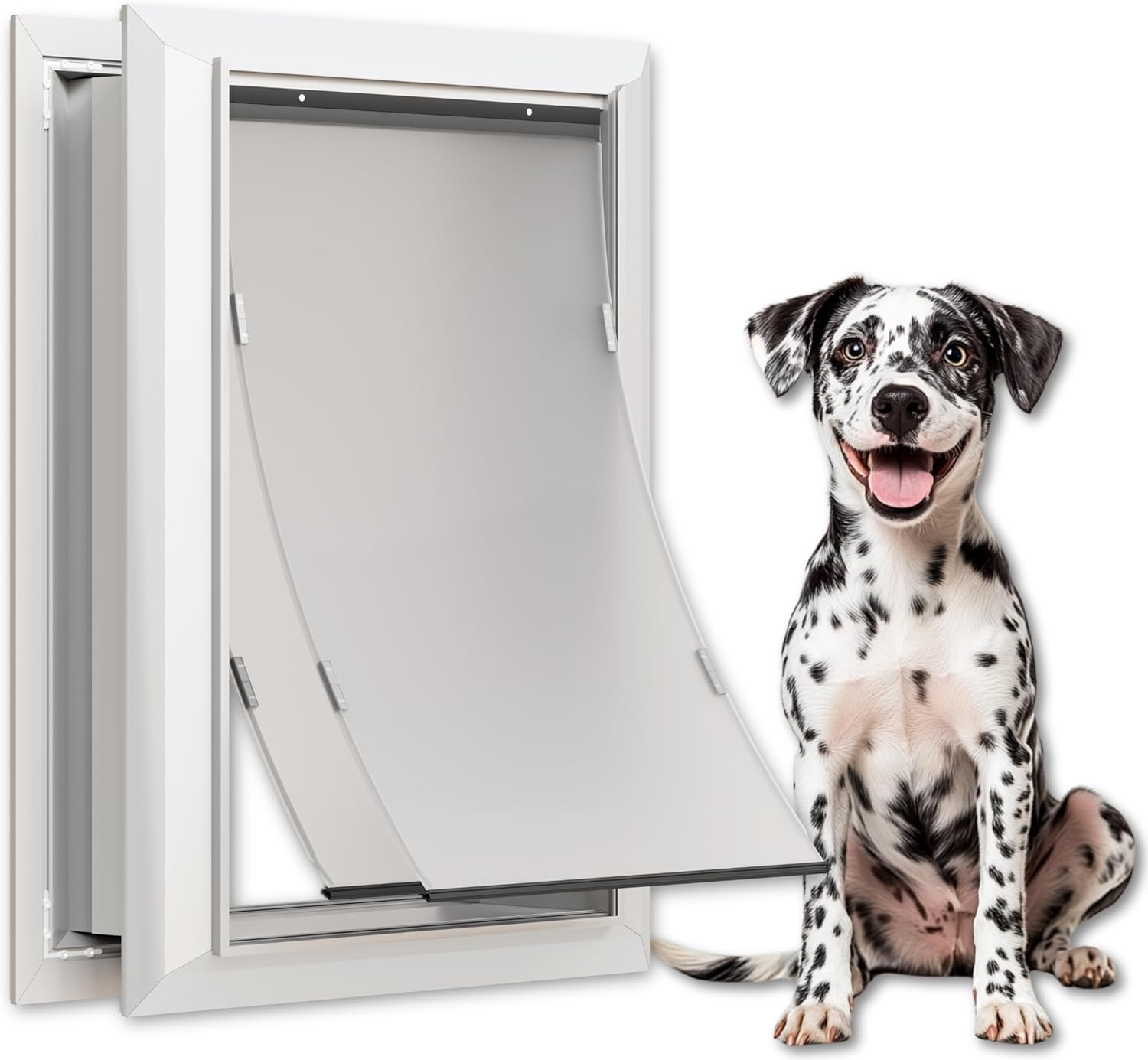 Large Dog Door for Exterior Doors - Heavy Duty Double Flap