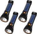 4pcs Solar Rechargeable Multi Function 1000 Lumens LED Flashlight