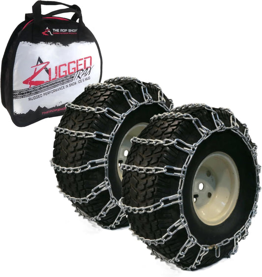 New Pair 2 Link Tire Chains for John Deere Lawn Mower Use