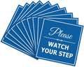 Square Classy Please Watch Your Step Sign - Large 10 Pack