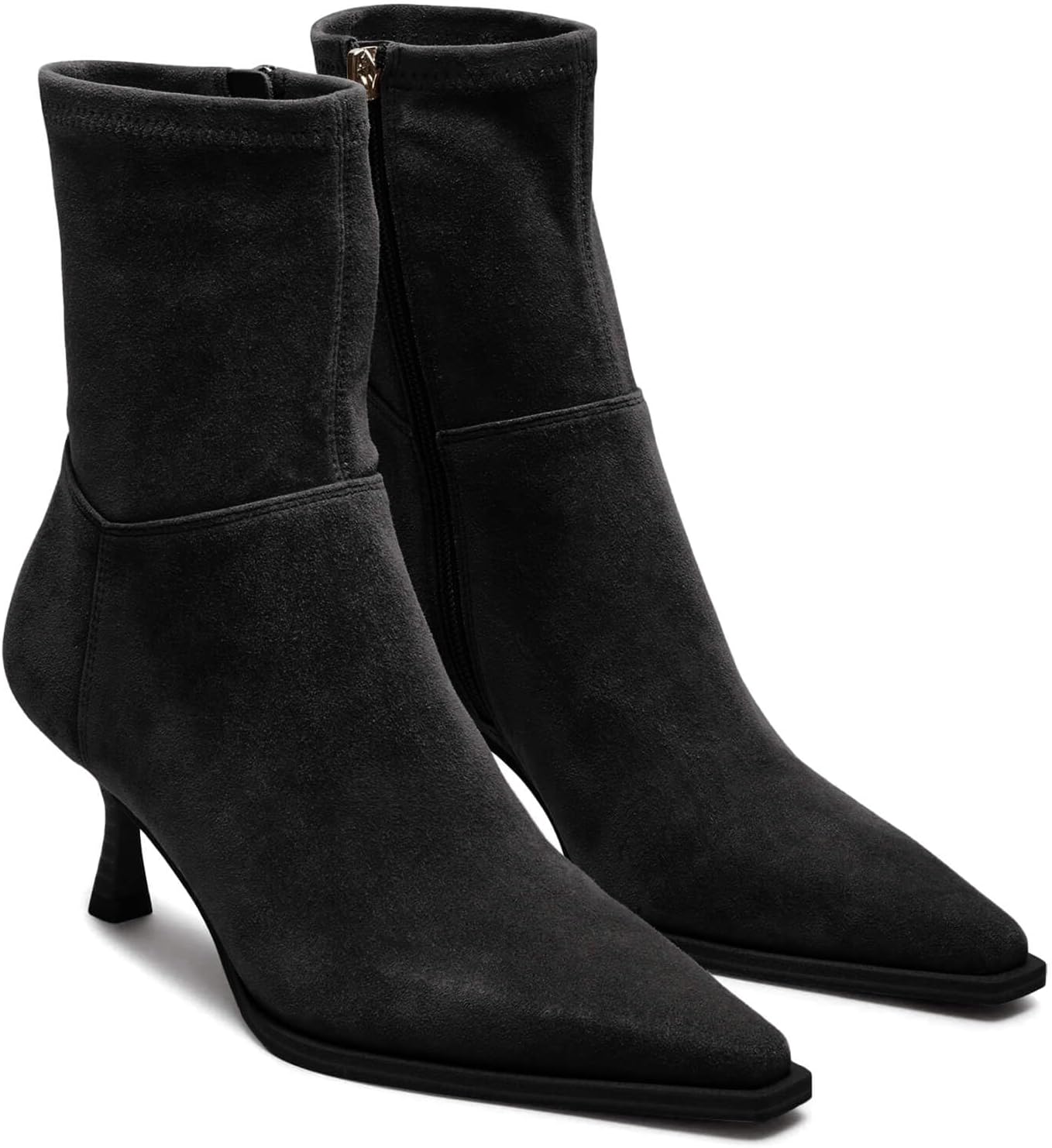 Coutgo Womens Kitten Low Heel Ankle Boots for Fall Fashion