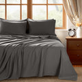 1000 Thread Count King Cotton Sheet Set - Dark Grey Luxury Bedding