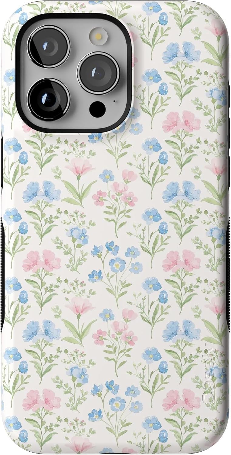 Casely iPhone 15 Pro Case - Pastel Garden Bold Protection