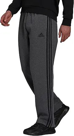 adidas Men's Essentials Fleece Open Hem 3-Stripes Pants Review