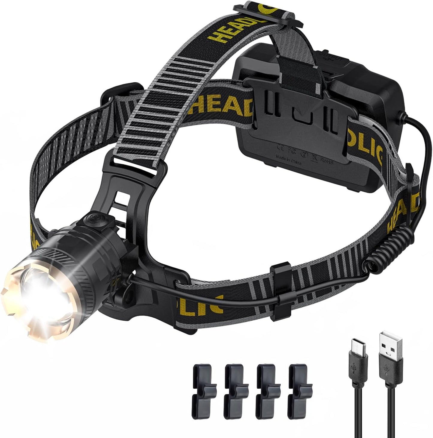 1,000,000 LM Rechargeable Headlamp for Outdoor Adventures