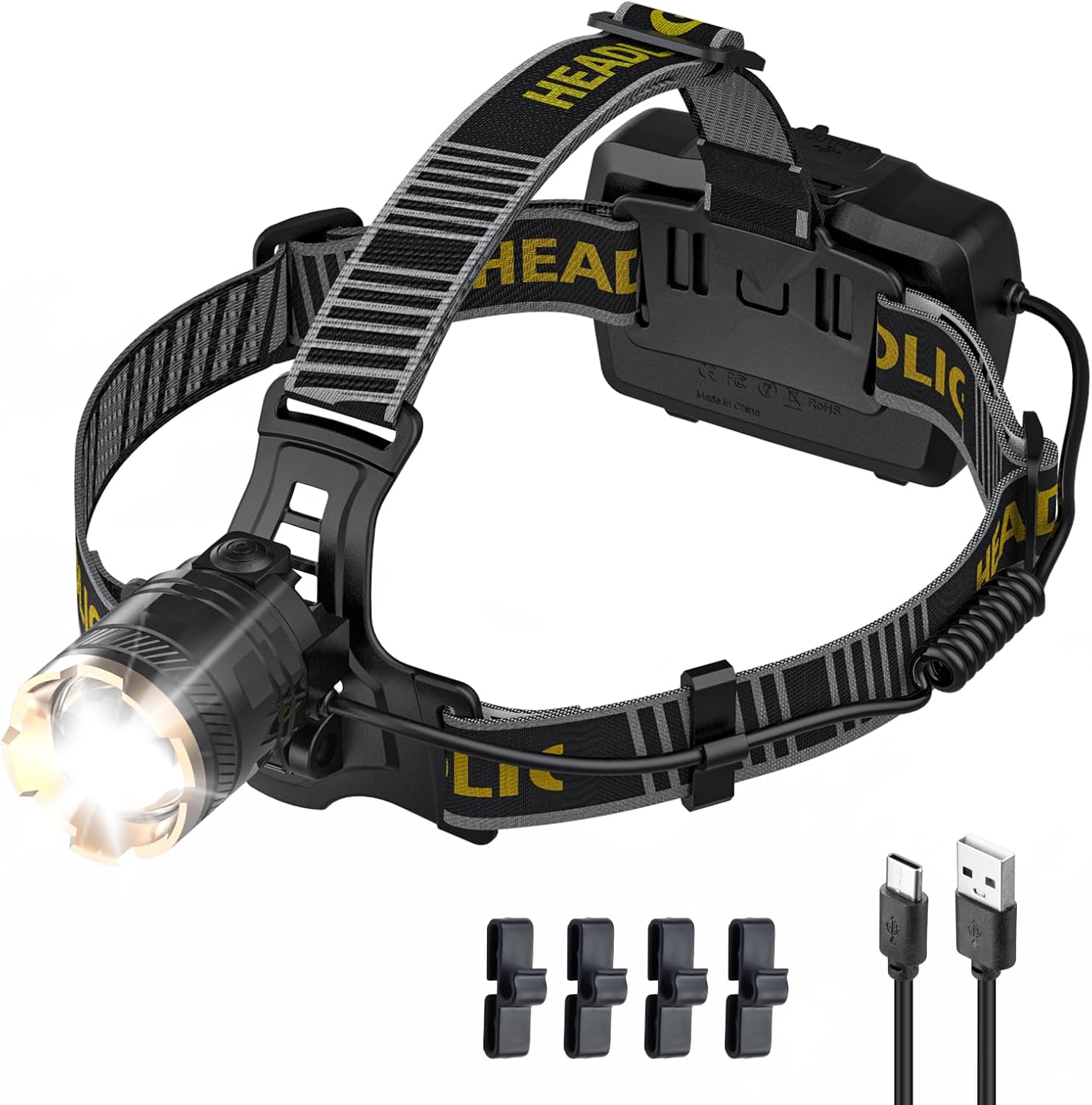 1,000,000 LM Rechargeable Headlamp for Outdoor Adventures