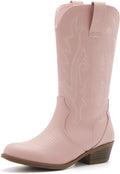 Girls Kids Western Boots with Exquisite Embroidery Design