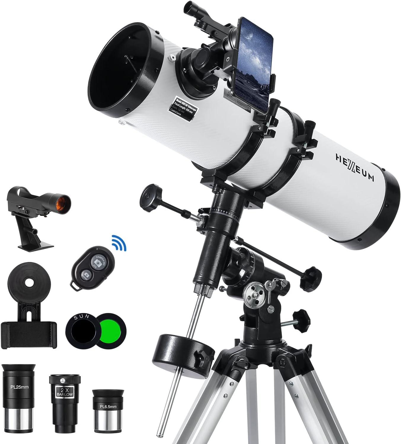 Powerful 130EQ Reflector Telescope for Adults with Accessories