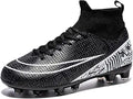 Boys Girls Soccer Cleats High Top Training Youth Outdoor Shoes