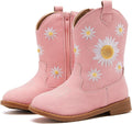 Toddler Girls Cowboy Boots Pointed Toe Mid Calf Zipper