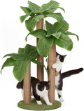 31.5In Cat Scratching Post with 3 Poles & Dangling Balls - Decorative