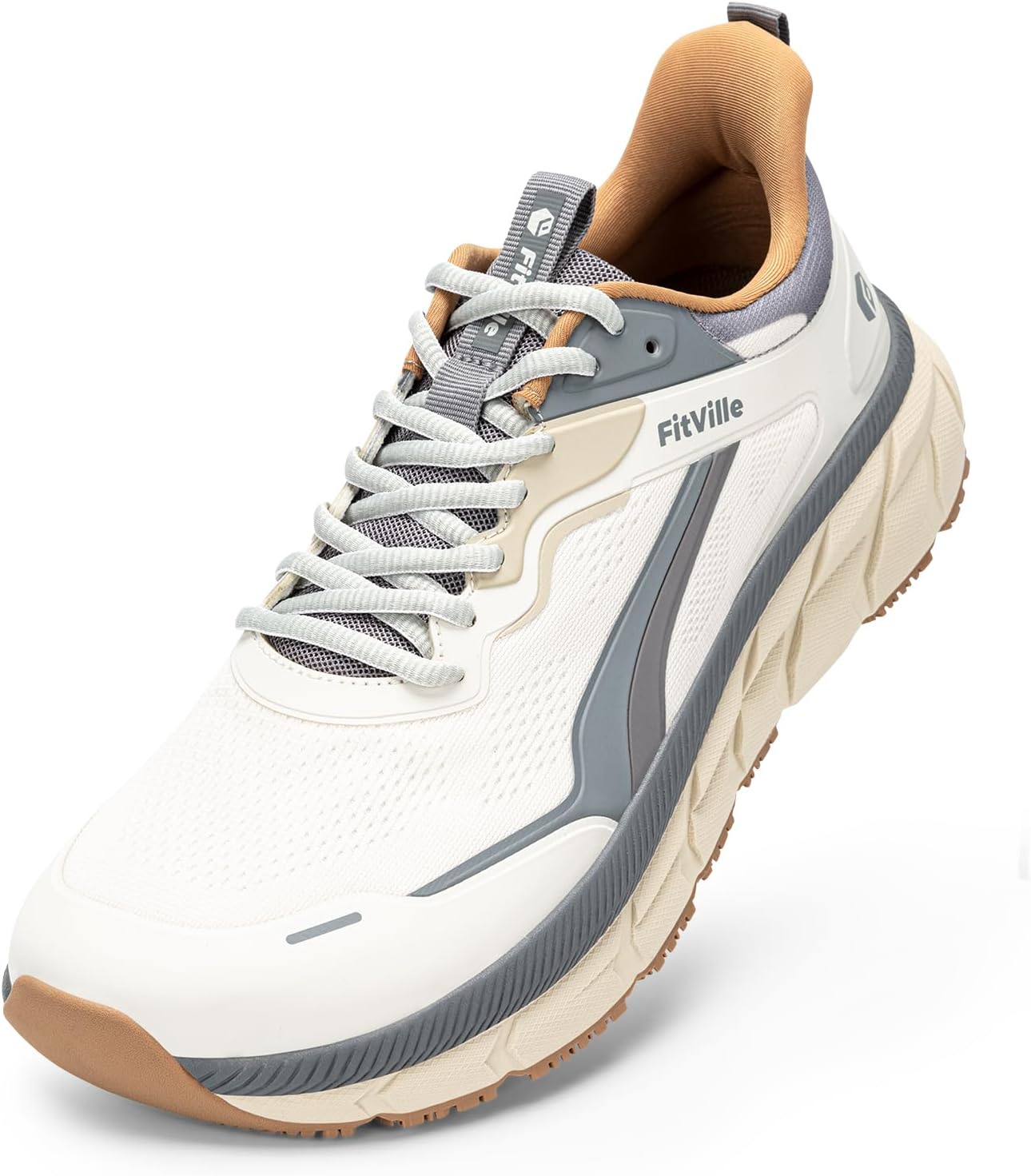 FitVille Wide Walking Shoes for Men - Comfortable and Lightweight