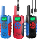 Walkie Talkies for Kids Rechargeable 3-Pack - Long Battery Life Toys
