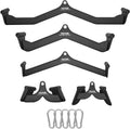 Lat Pulldown Attachment Bar Set - Solid Steel Cable Machine Handles