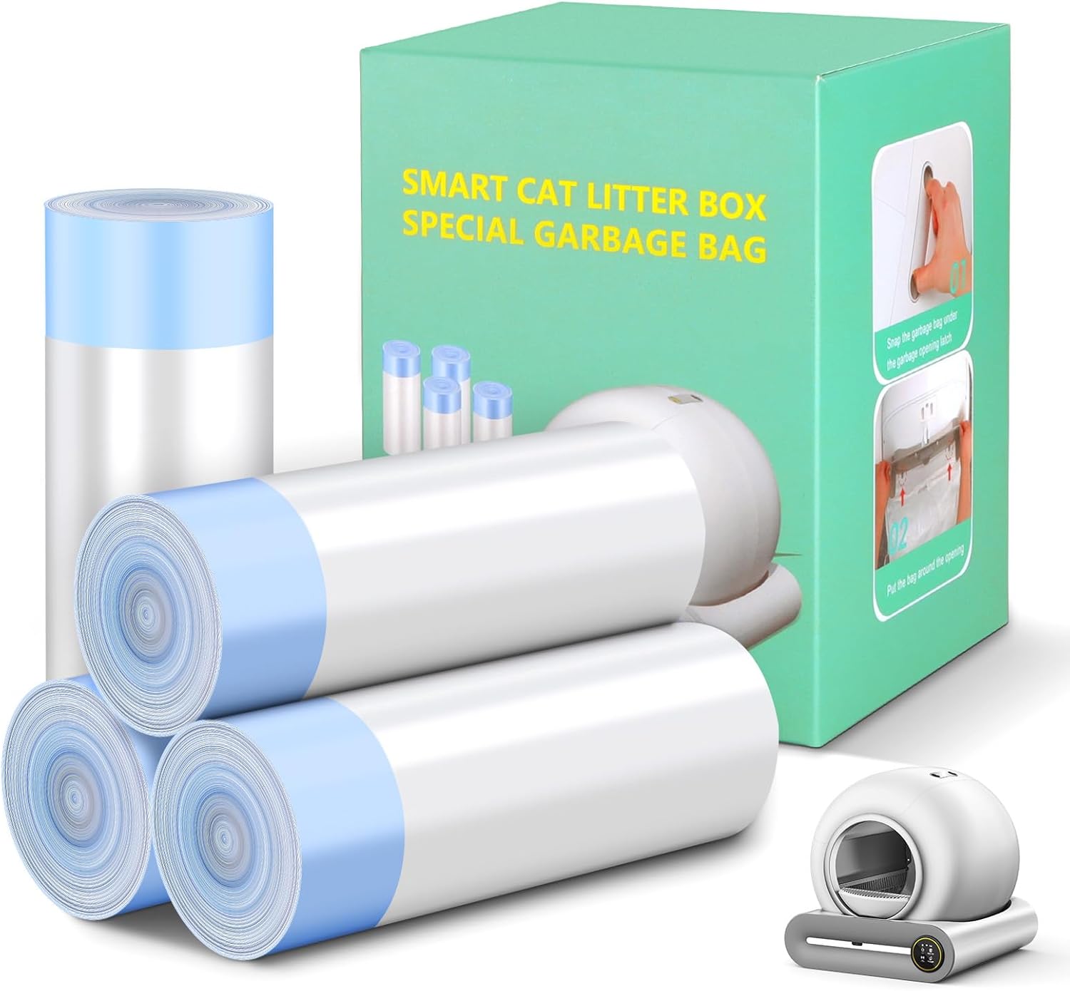 Self-Cleaning Cat Litter Box Liners - 80 Count