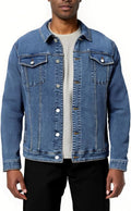 Men's Casual Classic Denim Jacket Slim Fit - Lightweight Blue