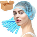 LA MIERE 1000 Blue Disposable Non-Woven Hairnets 21in - Full Coverage