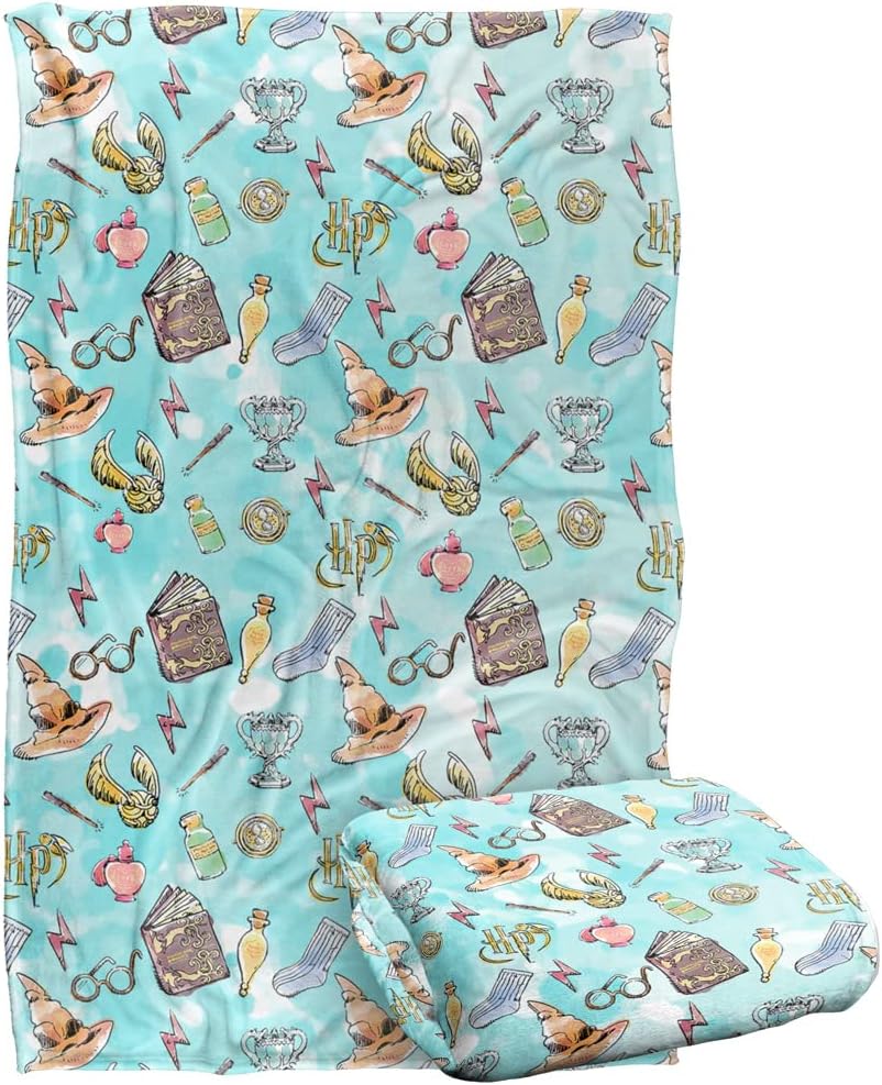 Harry Potter Water Color Pattern Silky Touch Throw Blanket