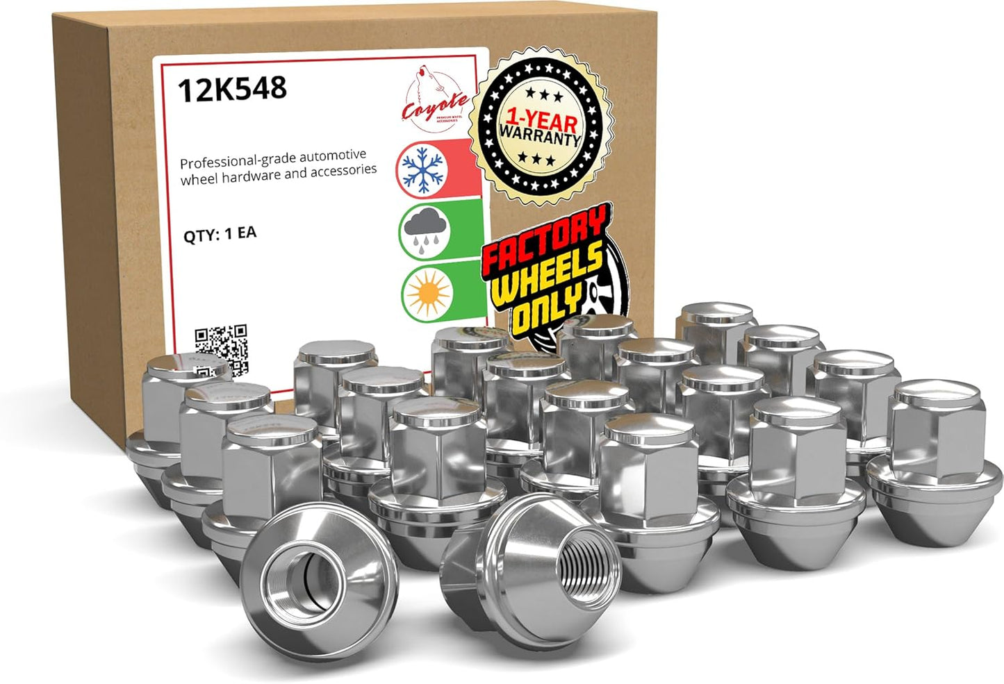 M14x1.5 OEM Style Lug Nuts for 2014+ Ford Mustang & More