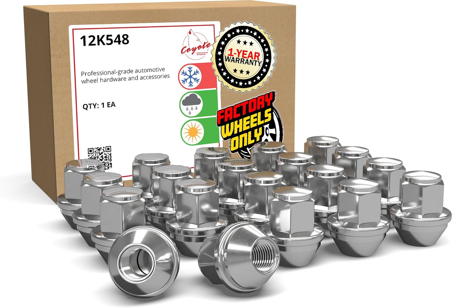 M14x1.5 OEM Style Lug Nuts for 2014+ Ford Mustang & More