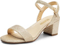 Women's Low Heels Block Open Toe Ankle Strap Sandals - Comfortable 2in
