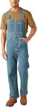 Dickies Men's Denim Bib Overall - Generous Fit Workwear