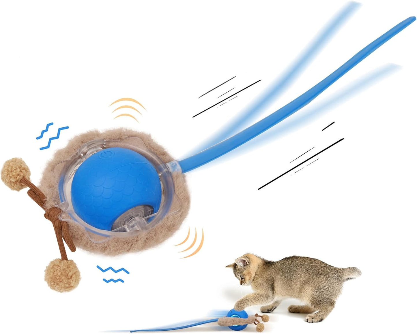 Rechargeable Interactive Cat Toy - Motion Activated Ball