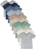 100% Organic Cotton Baby T-Shirts 10-Pack - Soft Multi Colors