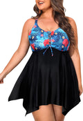 Plus Size Tankini Swimsuit Two Piece Tummy Control Swim Dress covers