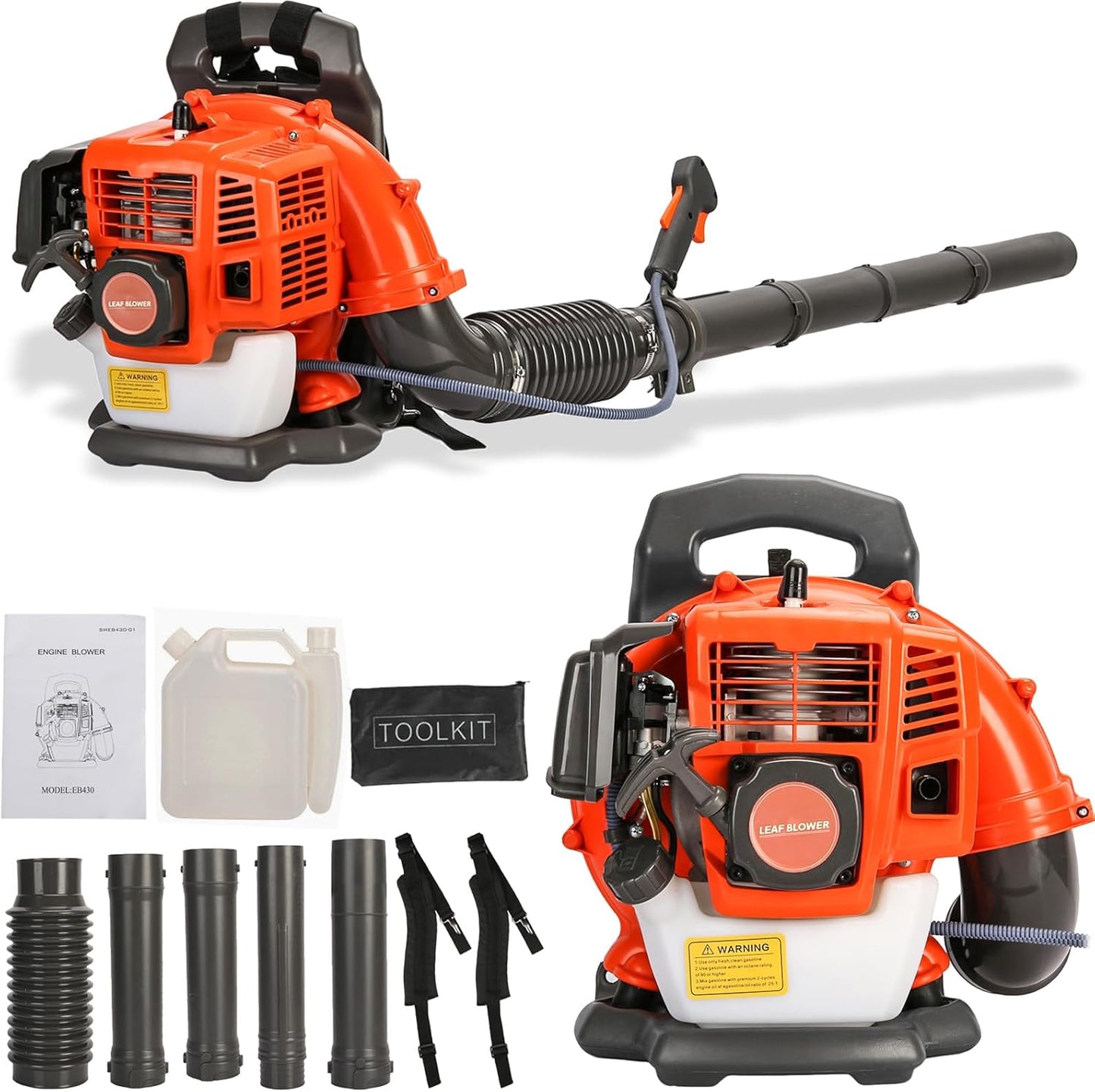 Powerful 52CC Backpack Gas Powered Leaf Blower for Lawn Care