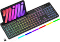 Soueto Rechargeable Wireless Gaming Keyboard with 7-Color RGB Backlit