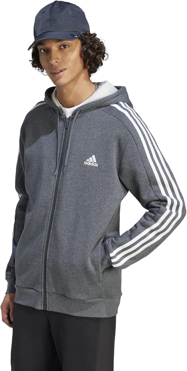 adidas Men's 3-Stripes Fleece Hoodie - Cozy Legacy