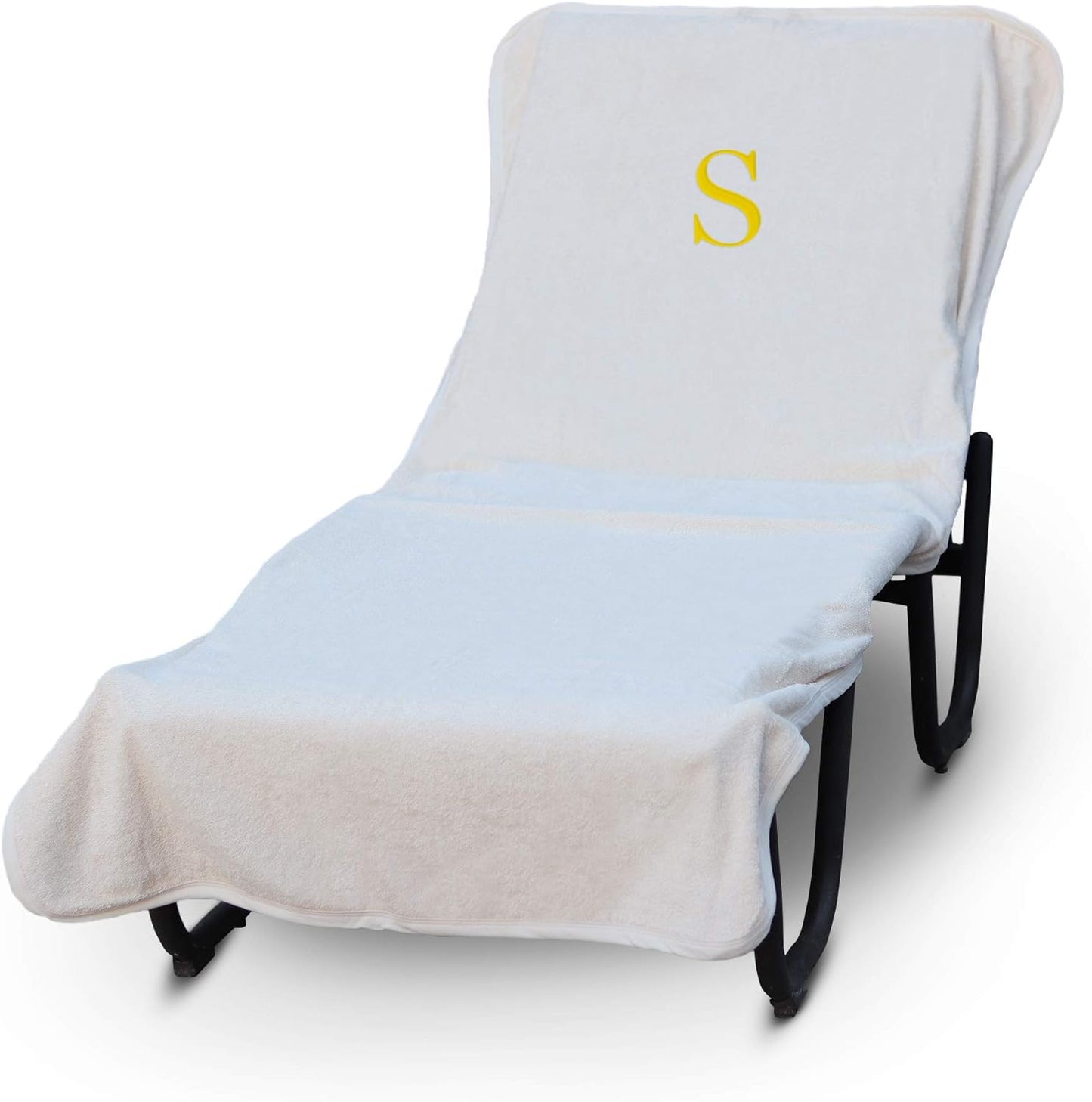 Luxury Hotel Monogrammed Pool Chaise Lounge Cover - Soft Terry