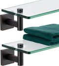KOKOSIRI Wall Shelves for Bathroom with Tempered Glass Design