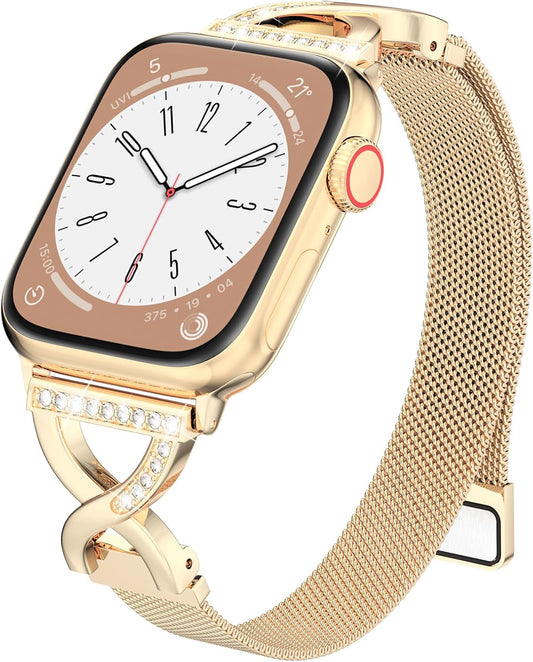 Stylish BRG Mesh Loop for Apple Watch, Magnetic Strap