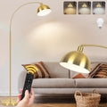 Upgraded Arc Floor Lamp for Living Room - Stepless Dimmable Gold Lamp