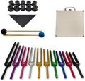 Solfeggio Tuning Forks Set - 10 Unweighted Aluminum Tuning Forks