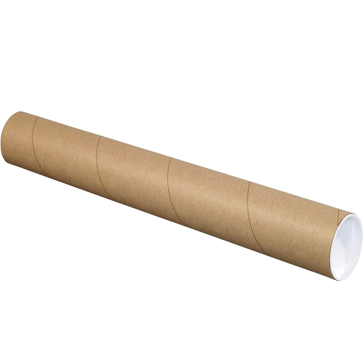 BOX USA BP3038K Mailing Tubes with Caps, Durable Kraft Design