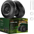 4.10/3.50-4 Flat Free Tire and Wheel Replacement for Hand Trucks