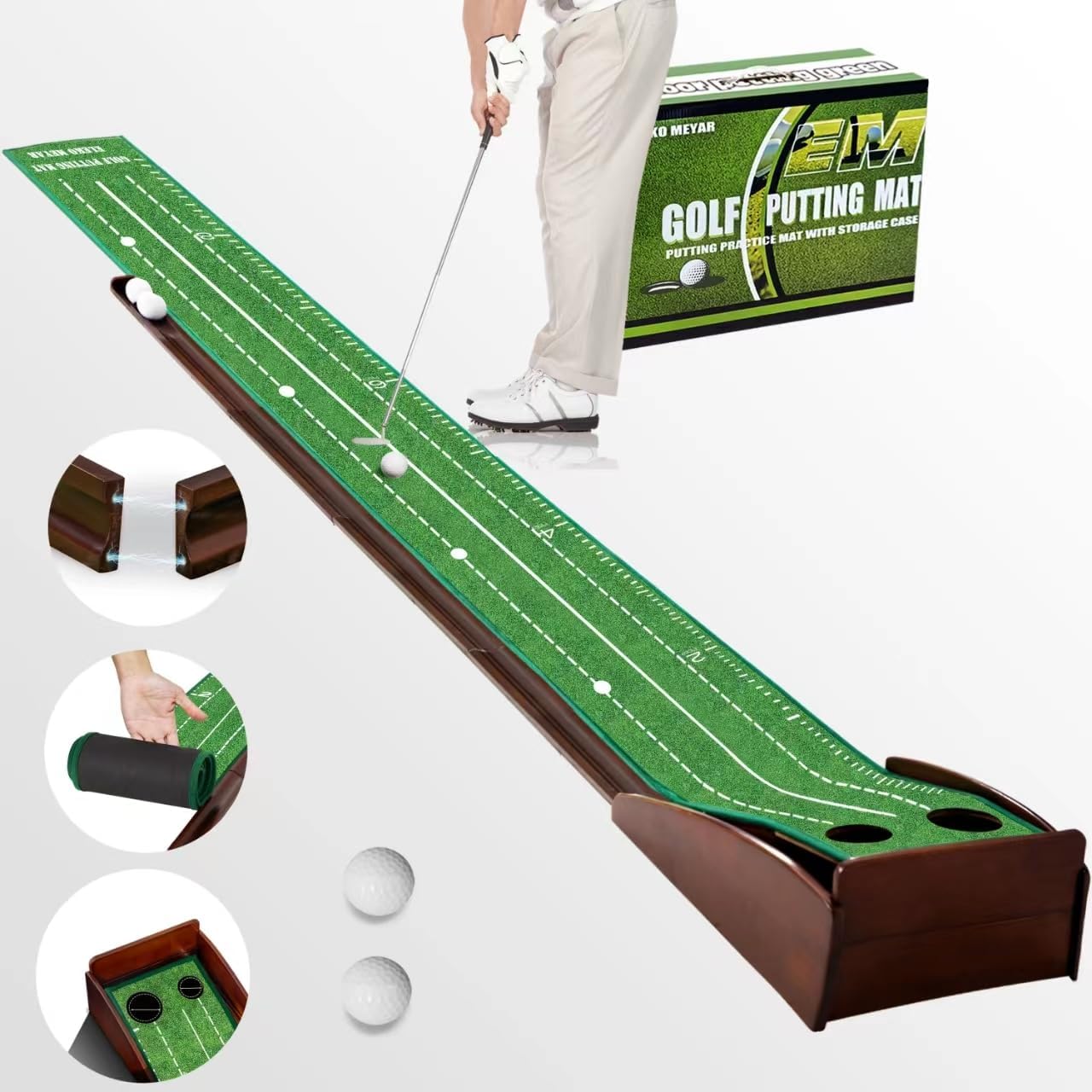 Portable Indoor Putting Green Mat for Home and Office Use